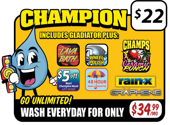 Champion express wash package - price and inclusions