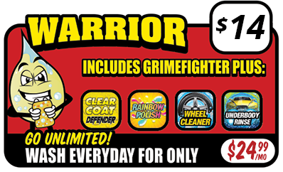 Warrior express wash package - price and inclusions